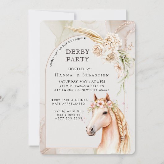 Southern Style Derby Party Invitation (Devant)