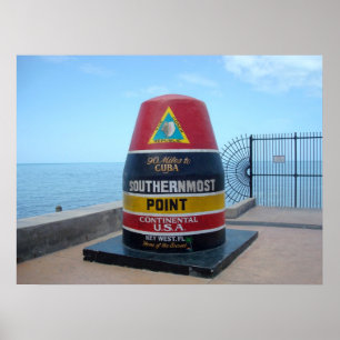 Southerst Point Buoy Key West Florida Poster