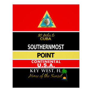 Southerst Point Buoy Key West Perfect Poster