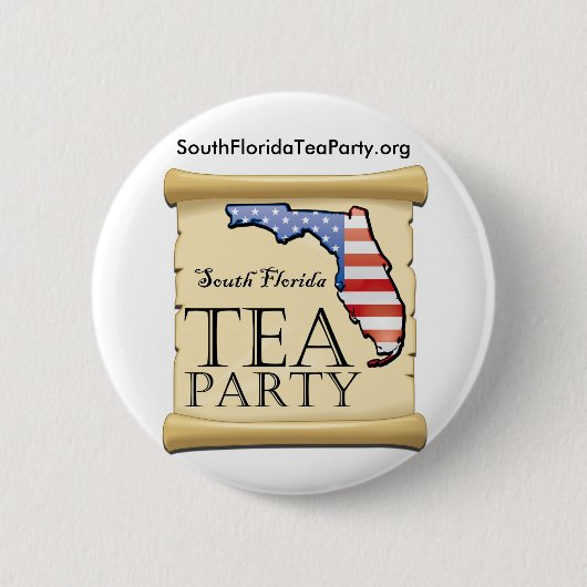 SouthFloridaTeaParty.org Ronde Button 5,7 Cm (Voorkant)