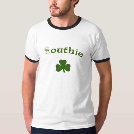 Southie Irish Mannen Ringer T-Shirt (Voorkant)