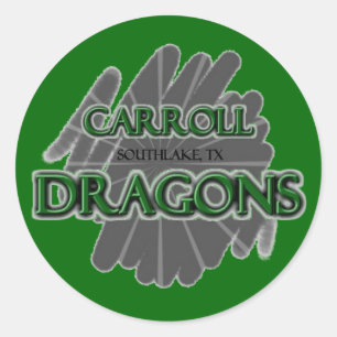 Southlake Carroll Dragons - Southlake, TX Ronde Sticker