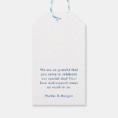 Southport Maine Elegante Moderne Marine Huwelijksg Cadeaulabel (Achterkant)