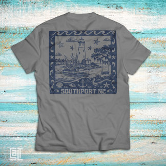 Southport NC Kustvuurtoren Nautilus T-shirt