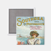 Southsea en Portsmouth Magneet (Voorkant / Achterkant)