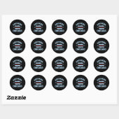 Southside Chicago Flag Skyline Ronde Sticker (Vel)