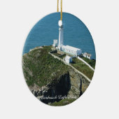 Southstack Light House Wales. Keramisch Ornament (Rechts)