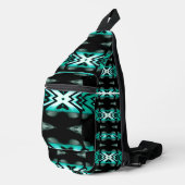 Southwest Aqua & Black Design Sling Bag (Rechterhoek)