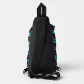 Southwest Aqua & Black Design Sling Bag (Achterkant)