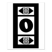 Southwest Aztec Number 0 Large Design Stamp Tool Rubberstempel (Afrduk)