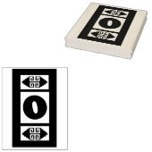 Southwest Aztec Number 0 Large Design Stamp Tool Rubberstempel (Gestempeld)