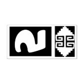 Southwest Aztec Number 5 Design Stamp Rubberstempel (Afrduk)