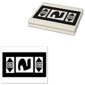 Southwest Aztec Number 5 Large Design Stamp Tool Rubberstempel (Gestempeld)