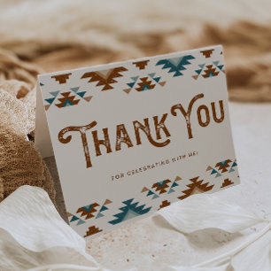 Southwest Baby shower Hartelijk dank   Cowboy Baby Bedankkaart