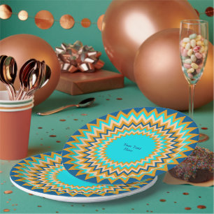 Southwest Blue Gold Fiesta All Occasion Papieren Bordje