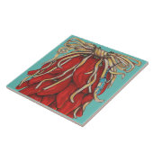 Southwest Blue Lizard Red Chili Pepper House # Tegeltje (Zijkant)