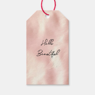 Southwest Blush Pink Gold Cowgirl Koeienhuid Cadeaulabel