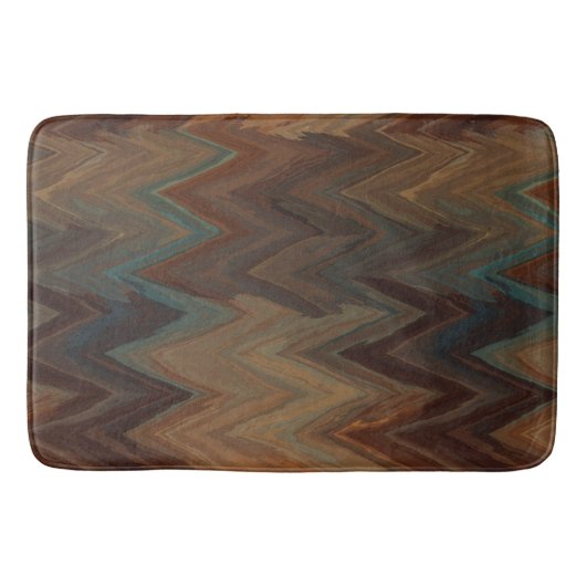 Southwest Brown Chevron Badmat (Voorkant)