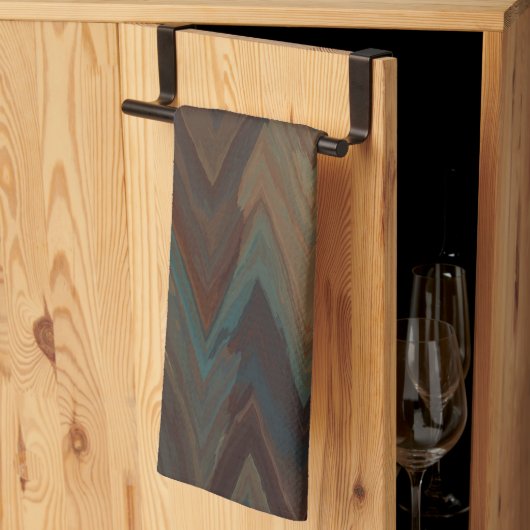 Southwest Brown Chevron Theedoek (Derde Gevouwen)