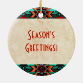 Southwest Buffalo Ceramic Ornament (Achterkant)