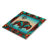 Southwest Buffalo CERAMIC-TEGEL Tegeltje (Zijkant)