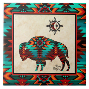 Southwest Buffalo CERAMIC TILE Tegeltje