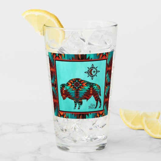 Southwest Buffalo Glass Cup Glas (Voorkant ijs)