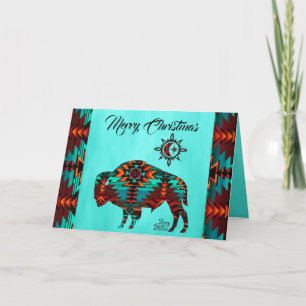Southwest Buffalo Holiday Card Feestdagen Kaart