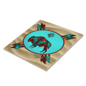 Southwest Buffalo-keramische Tegel Tegeltje (Zijkant)