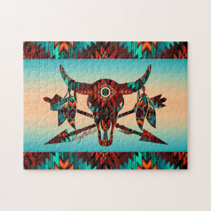 Southwest Buffalo Skand Flèches Jigsaw Puzzle