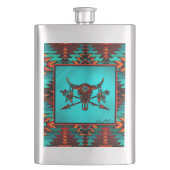 Southwest Buffalo Skull en Arrow Flacon (Voorkant)
