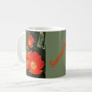 Southwest Cactus Bloom Foto van Bright Red Flower Koffiemok