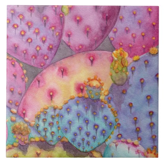  Southwest Cactus Kitchen Wall Tile Tegeltje (Voorkant)