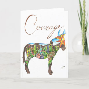 Southwest Cactus Mule door Sherry Jarvis Folded Ka Bedankkaart