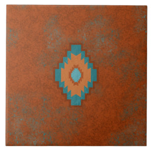 Southwest Canyons Diamond Geometric Pattern Tegeltje