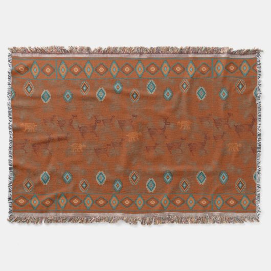 Southwest Canyons Petroglyphs Deken (Voorkant)