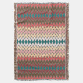 Southwest Chevron Zigzag Throw Blanket Deken (Voorkant Verticaal)
