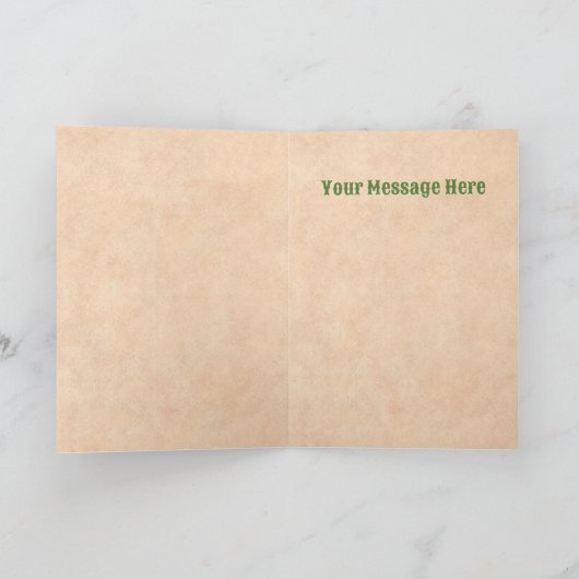 Southwest Chile Ristra Wreath on Rustic Wood Door Kaart (Binnen)