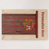 Southwest Chile Ristra Wreath Weathered Red Door Legpuzzel (Horizontaal)