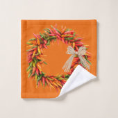 Southwest Chile Wreaths and Peppers Customizeable (Gant de toilette)