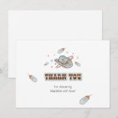 Southwest Cowboy Casquette Anniversaire Bleu Carte (Devant / Derrière)