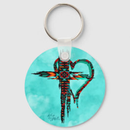 Southwest Cross en Heart Keychain