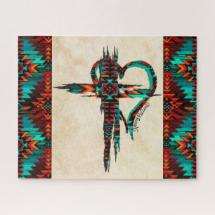 Southwest Cross en HeartJigzaag Puzzle Legpuzzel