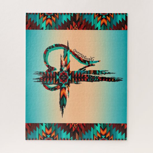 Southwest Cross en HeartJigzaag Puzzle Legpuzzel (Verticaal)