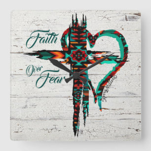 Southwest Cross Square Wall klok