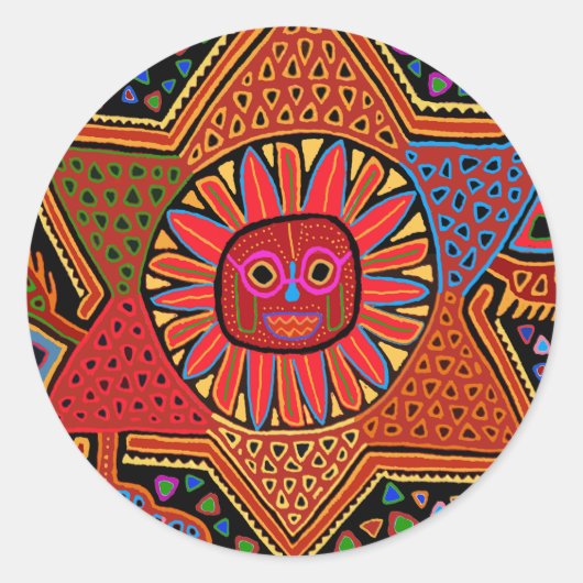 Southwest Del Sol Ronde Sticker (Voorkant)