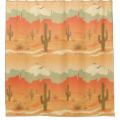 Southwest Desert Cactus Design Douche rideau (Devant)