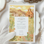 Southwest Desert Mission El Paso Wedding Kaart