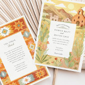 Southwest Desert Mission El Paso Wedding Kaart