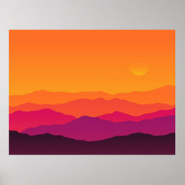 Southwest Desert Sun Sherbet Poster